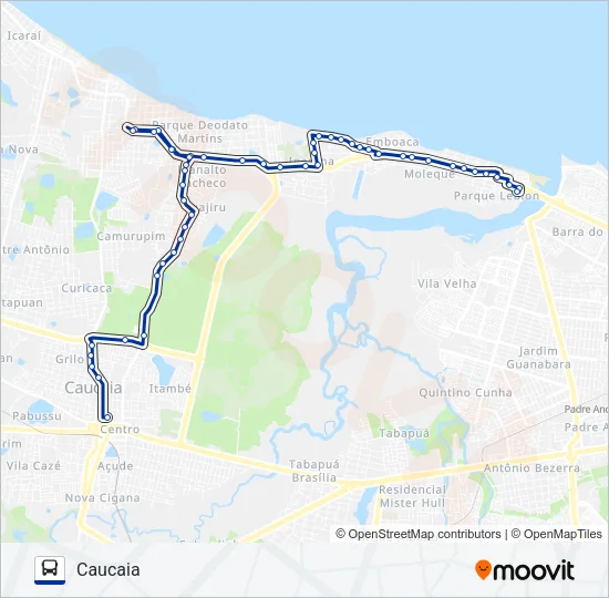 003 IPARANA / VIA PARQUE LEBLON (MUNICIPAL) Bus Line Map