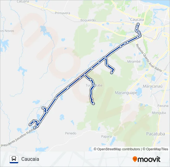 039 BOM PRINCÍPIO / TUCUNDUBA / CARAUÇANGA (MUNICIPAL) Bus Line Map
