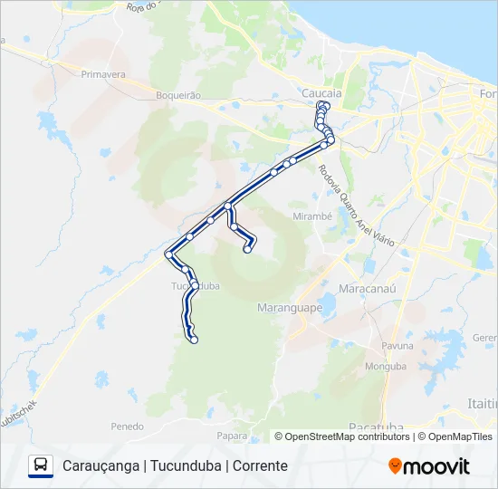 039 BOM PRINCÍPIO / TUCUNDUBA / CARAUÇANGA (MUNICIPAL) Bus Line Map