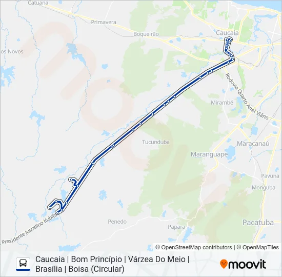 039 BOM PRINCÍPIO / TUCUNDUBA / CARAUÇANGA (MUNICIPAL) Bus Line Map