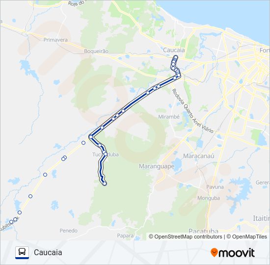 039 BOM PRINCÍPIO / TUCUNDUBA / CARAUÇANGA (MUNICIPAL) bus Line Map