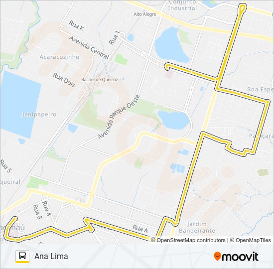 Mapa da linha 005 PAJUÇARA / SHOPPING de ônibus