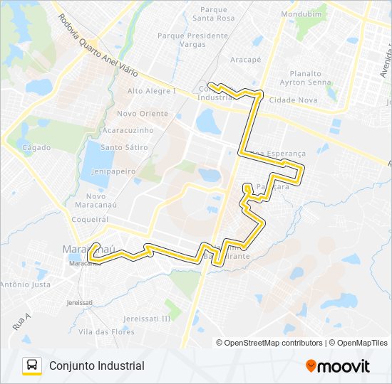 010 INDUSTRIAL / SHOPPING VIA BANDEIRANTES bus Line Map