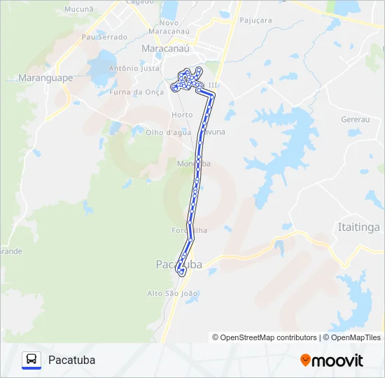 001 EXPRESSO PACATUBA  Line Map