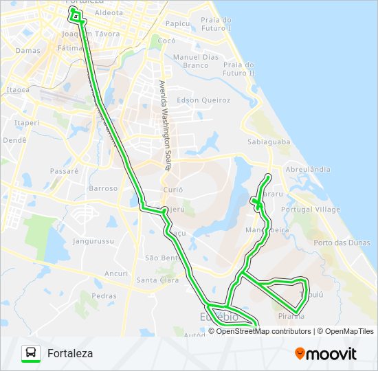 207 FORTALEZA / TUPUIÚ / MANGABEIRA bus Line Map