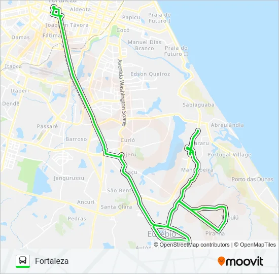 207 FORTALEZA / TUPUIÚ / MANGABEIRA Bus Line Map