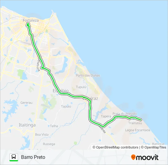 045 FORTALEZA / IGUAPE / BARRO PRETO Bus Line Map