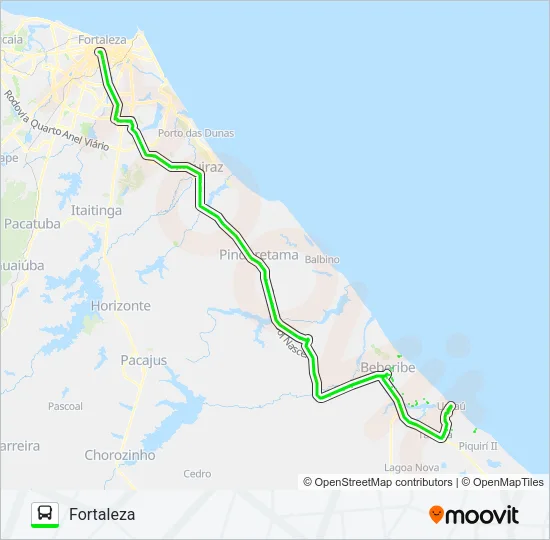 10122 FORTALEZA / MARAMBAIA / VIA BEBERIBE Bus Line Map