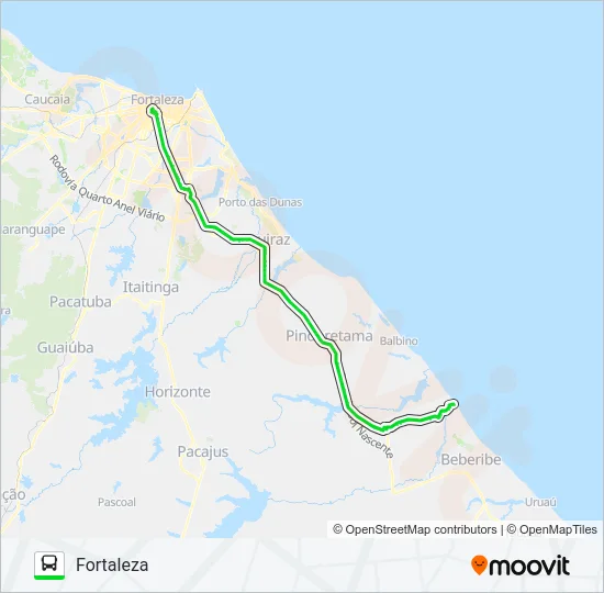 126 FORTALEZA / BARRA NOVA VIA JACARECOARA Bus Line Map