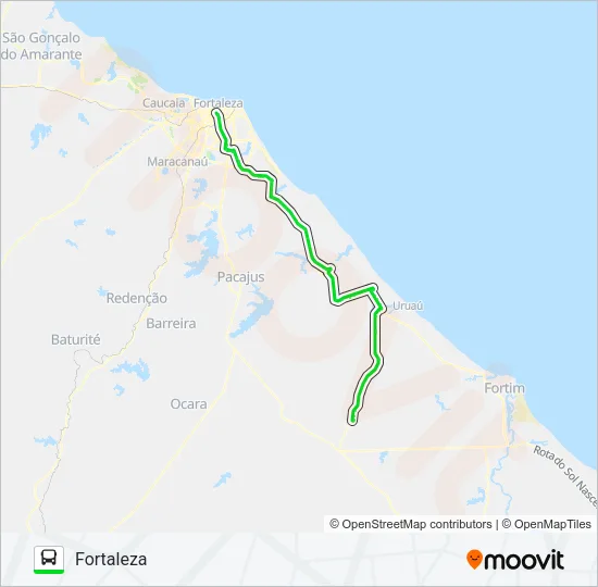 20119 FORTALEZA / SERRA DO FÉLIX / VIA BEBERIBE Bus Line Map