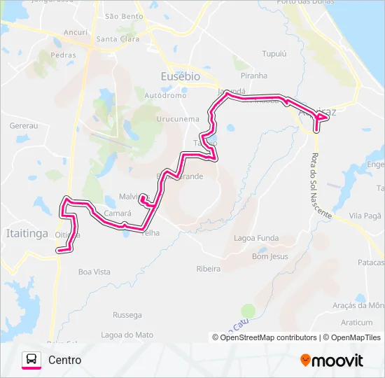 ROTA ROSA OITICICA / MALVINAS Bus Line Map