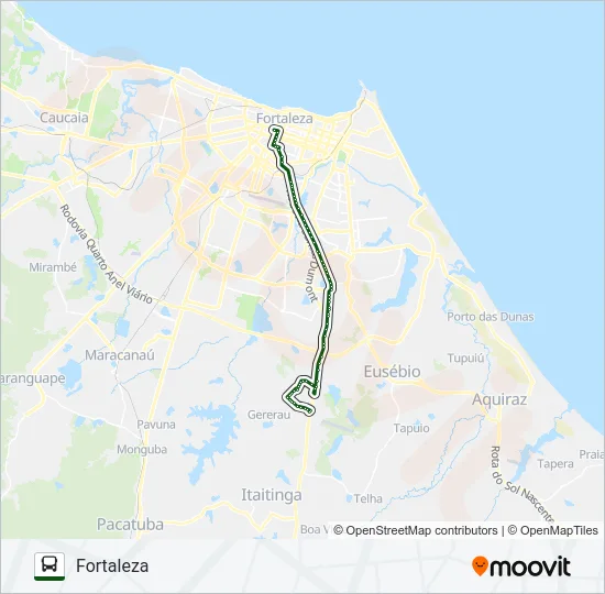 404607 FORTALEZA / BARROCÃO / PARQUE DOM PEDRO Bus Line Map