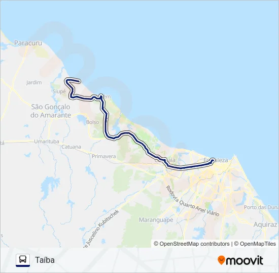 402901 FORTALEZA / TAÍBA / VIA PECÉM Bus Line Map