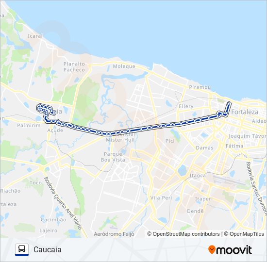 Mapa de 038 CAUCAIA de autobús