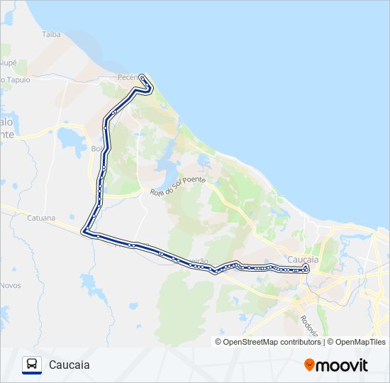 Mapa da linha 375 CAUCAIA / PORTO DO PECÉM de ônibus