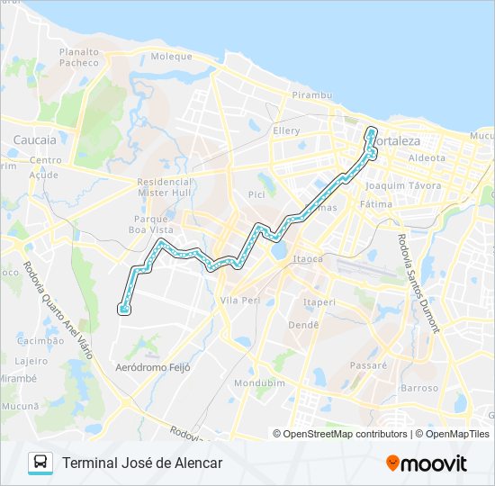 Mapa de 710 BOM JARDIM / BONSUCESSO / CENTRO de autobús