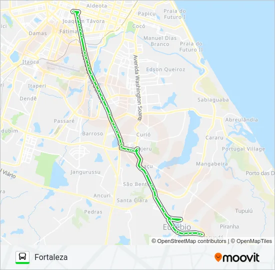10347 FORTALEZA / EUSÉBIO Bus Line Map