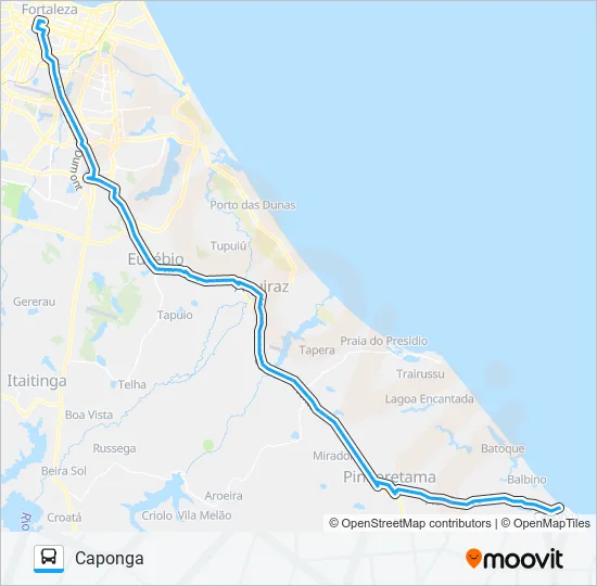 20107 FORTALEZA / CAPONGA Bus Line Map