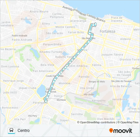 1390 PARANGABA / JOÃO PESSOA / CENTRO / ED Bus Line Map