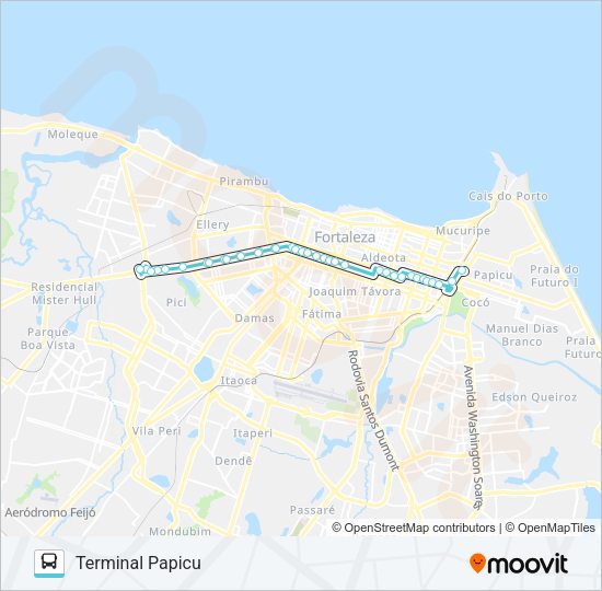 028 ANTÔNIO BEZERRA / BRT / PAPICU Bus Line Map