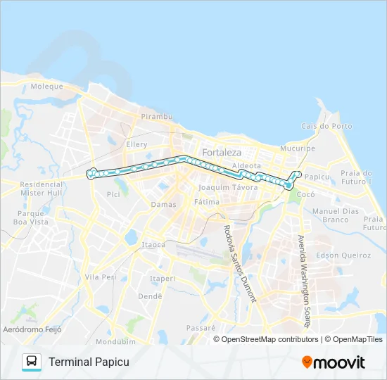 028 ANTÔNIO BEZERRA / BRT / PAPICU Bus Line Map