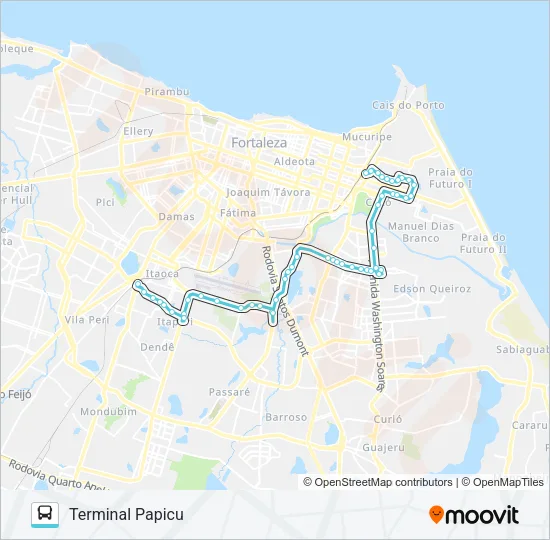066 PARANGABA / AEROPORTO / PAPICU Bus Line Map