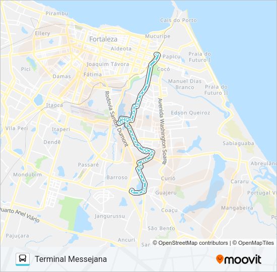815 MESSEJANA / CONJUNTO TANCREDO NEVES / PAPICU Bus Line Map