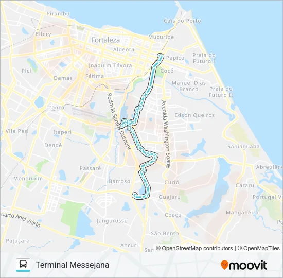 815 MESSEJANA / CONJUNTO TANCREDO NEVES / PAPICU Bus Line Map
