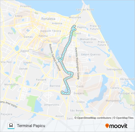 815 MESSEJANA / CONJUNTO TANCREDO NEVES / PAPICU Bus Line Map