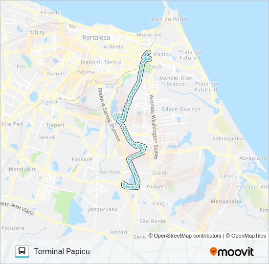 815 MESSEJANA / CONJUNTO TANCREDO NEVES / PAPICU Bus Line Map