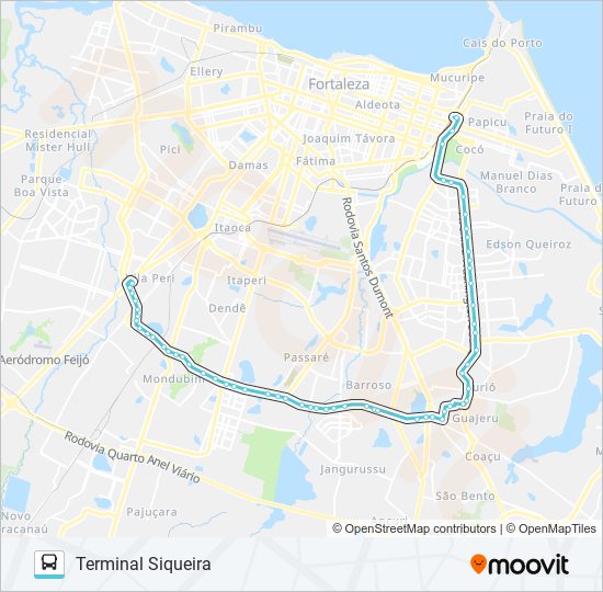 050 SIQUEIRA / WASHINGTON SOARES / PAPICU bus Line Map