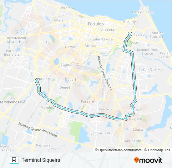 050 SIQUEIRA / WASHINGTON SOARES / PAPICU Bus Line Map