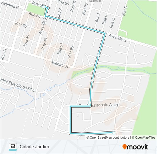 Mapa da linha 679 JOSÉ WALTER / CIDADE JARDIM I de ônibus