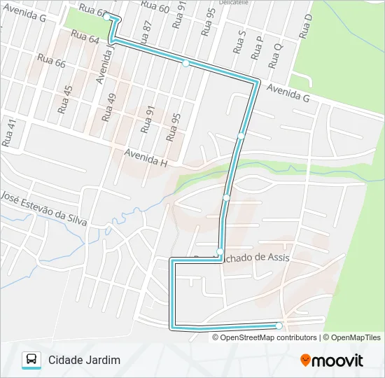 679 JOSÉ WALTER / CIDADE JARDIM I Bus Line Map