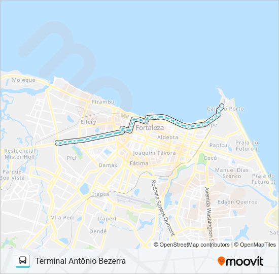 071 ANTÔNIO BEZERRA / BRT / MUCURIPE Bus Line Map