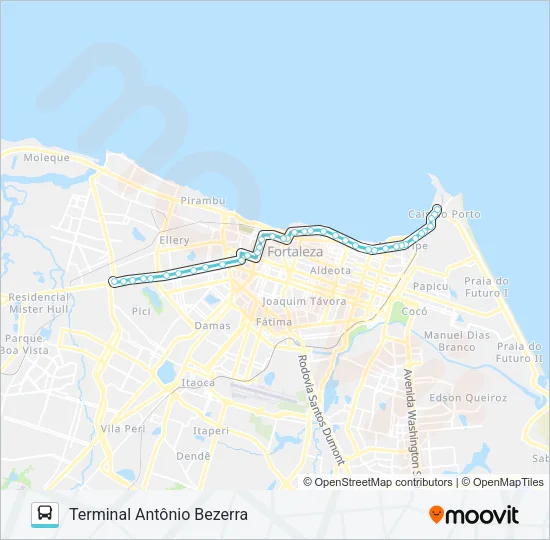 071 ANTÔNIO BEZERRA / BRT / MUCURIPE Bus Line Map
