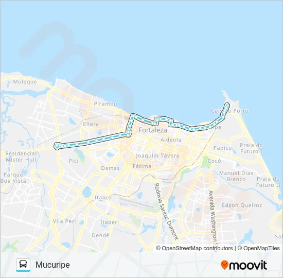 071 ANTÔNIO BEZERRA / BRT / MUCURIPE Bus Line Map