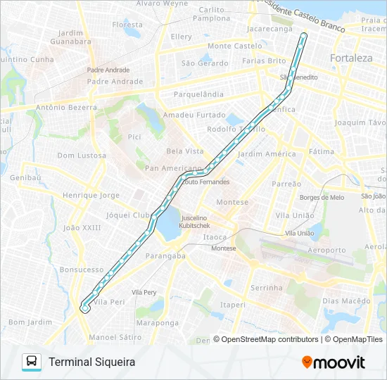 1355 SIQUEIRA / JOSÉ BASTOS / CENTRO / ED Bus Line Map