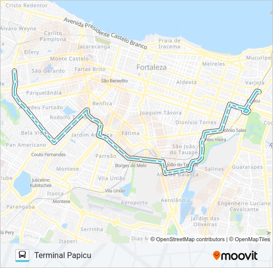 031 AV. BORGES DE MELO I / PAPICU Bus Line Map