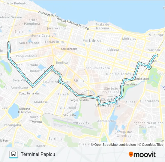 031 AV. BORGES DE MELO I / PAPICU Bus Line Map