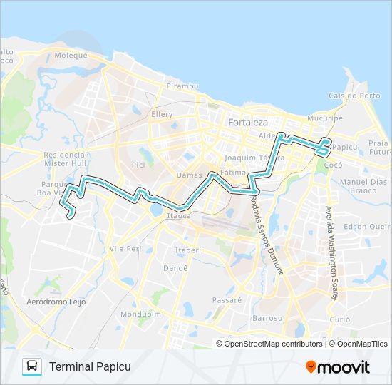 045 CONJUNTO CEARÁ / MONTESE / PAPICU Bus Line Map