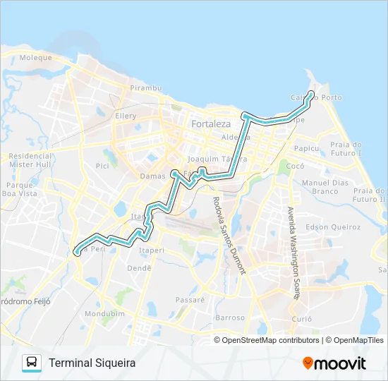 099 SIQUEIRA / BARÃO DE STUDART / MUCURIPE Bus Line Map