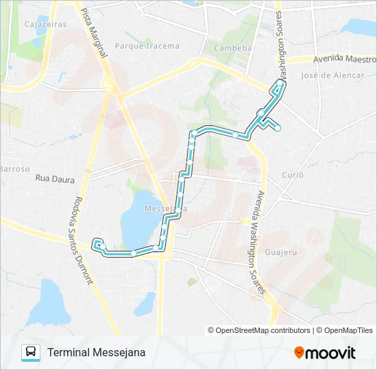 686 CONJUNTO SÃO BERNARDO / MESSEJANA Bus Line Map