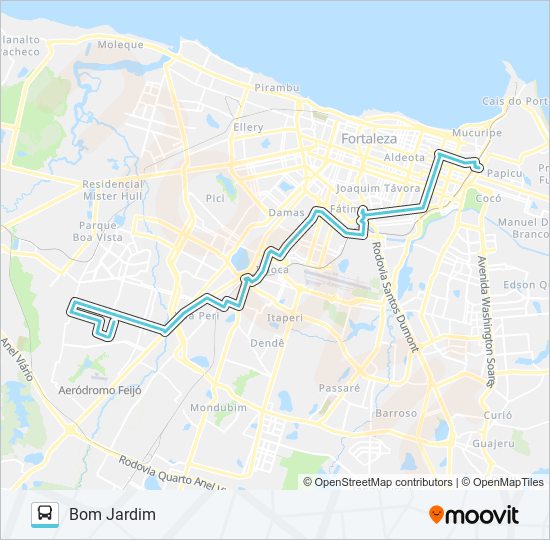 Mapa de 823 BOM JARDIM / MONTESE / ALDEOTA / PAPICU de autobús