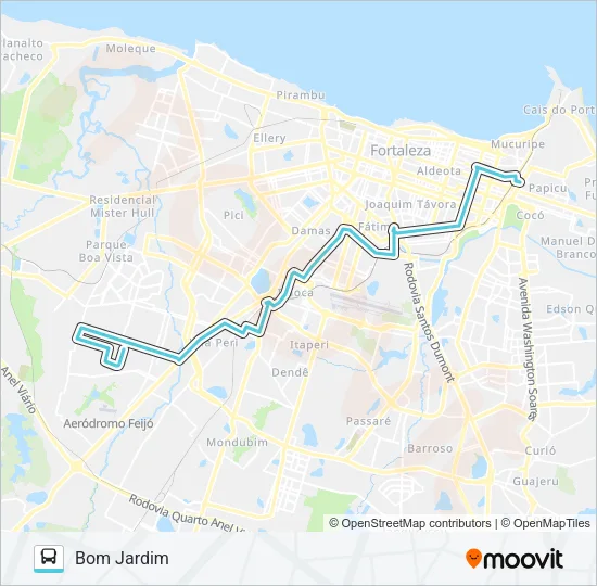 823 BOM JARDIM / MONTESE / ALDEOTA / PAPICU Bus Line Map