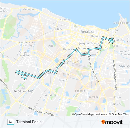 Mapa de 823 BOM JARDIM / MONTESE / ALDEOTA / PAPICU de autobús