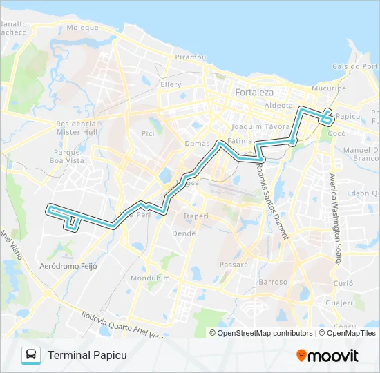 823 BOM JARDIM / MONTESE / ALDEOTA / PAPICU Bus Line Map