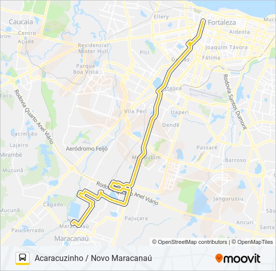 Mapa de 32602 CORUJÃO / NOVO MARACANAÚ de autobús