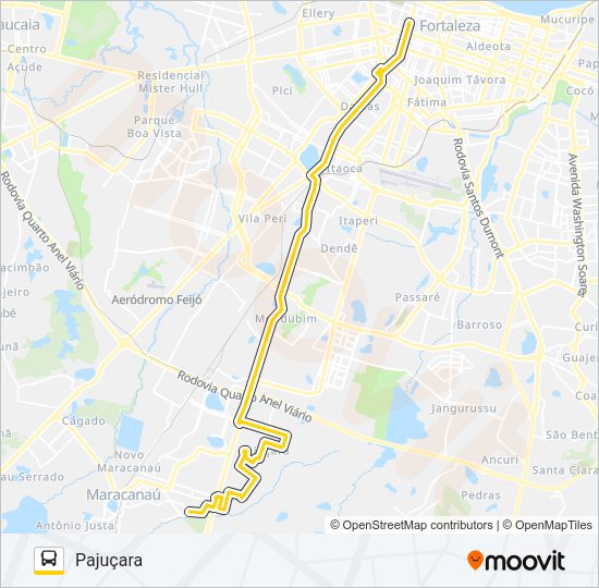 Mapa da linha 32203 PAJUÇARA de ônibus