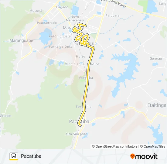 32502 PACATUBA / MARACANAÚ VIA SHOPPING Bus Line Map
